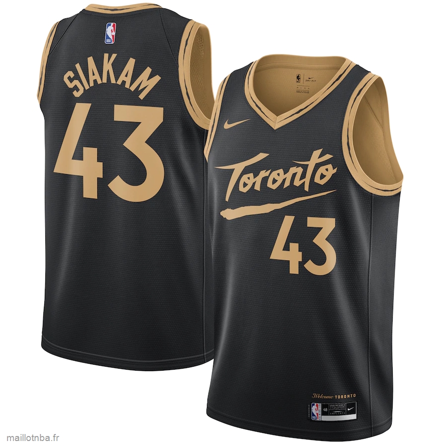 Maillot Toronto Raptors Pascal Siakam Nike Black 2020/21 Swingman Jersey – City Edition